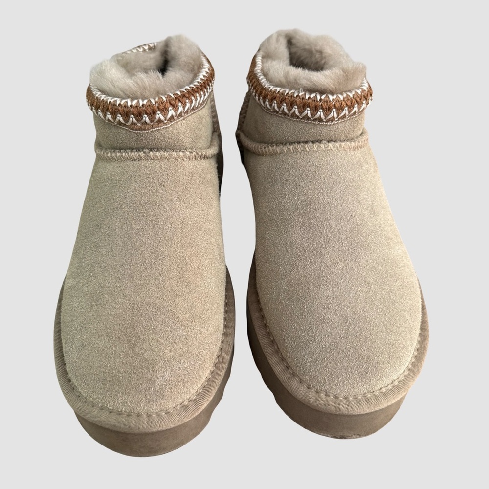 Mexx Gray Fur Lining Ankle Suede Boots US 6.5 ($168)